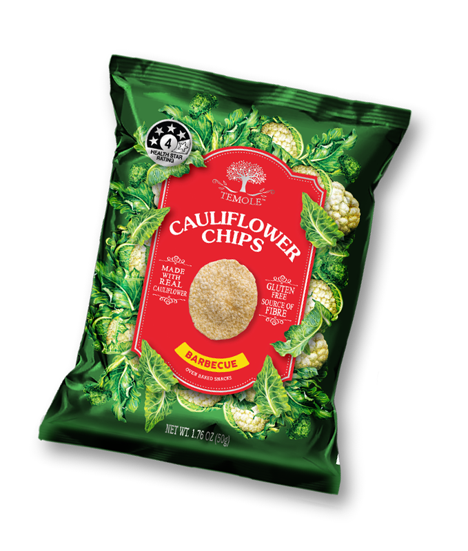 Cauliflower Chips- BBQ #e7232e